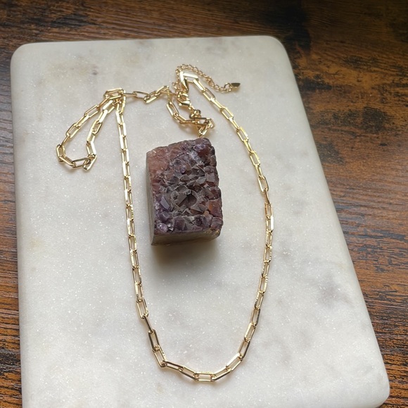 18k Gold Plated Paper Clip Necklace --New! - Picture 6 of 9